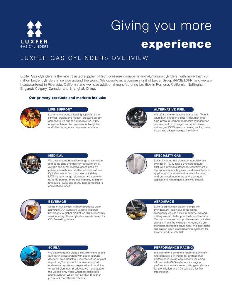 Luxfer Gas Cylinders Overview 2024